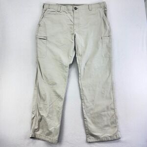 Lee Cargo Pants Mens 40x32 Khaki Extreme Comfort Straight-Fit Casual Trousers‎